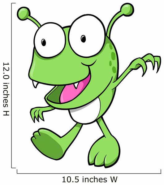Green Little Monster Bug Wall Decal