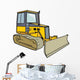 Yellow Bulldozer Wall Decal