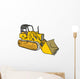 Sideview Yellow Bulldozer Wall Decal