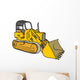 Sideview Yellow Bulldozer Wall Decal