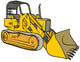 Sideview Yellow Bulldozer Wall Decal