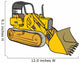 Sideview Yellow Bulldozer Wall Decal