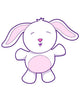 Cute Pink and White Bunny Wall Decal