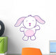 Cute Pink and White Bunny Wall Decal