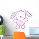 Cute Pink and White Bunny Wall Decal