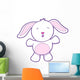 Cute Pink and White Bunny Wall Decal