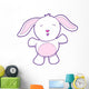 Cute Pink and White Bunny Wall Decal