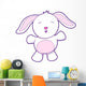 Cute Pink and White Bunny Wall Decal