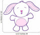 Cute Pink and White Bunny Wall Decal