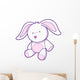 Cute Pink and White Bunny Wall Decal