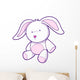 Cute Pink and White Bunny Wall Decal