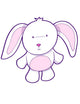 Cute Pink and White Bunny Wall Decal