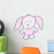 Cute Pink and White Bunny Wall Decal