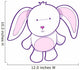 Cute Pink and White Bunny Wall Decal