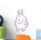 Cute White and Pink Bunny Wall Decal