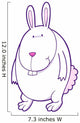 Cute White and Pink Bunny Wall Decal