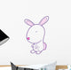 Cute White and Pink Bunny Wall Decal