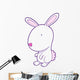 Cute White and Pink Bunny Wall Decal