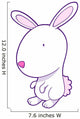 Cute White and Pink Bunny Wall Decal