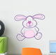 Cute White and Pink Bunny Wall Decal