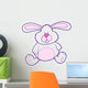 Cute White and Pink Bunny Wall Decal