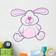 Cute White and Pink Bunny Wall Decal