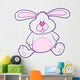 Cute White and Pink Bunny Wall Decal
