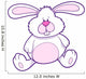 Cute White and Pink Bunny Wall Decal