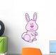 Cute White and Pink Bunny Wall Decal