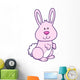 Cute White and Pink Bunny Wall Decal