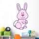 Cute White and Pink Bunny Wall Decal