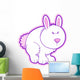 Cute Pink and White Bunny Wall Decal