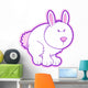 Cute Pink and White Bunny Wall Decal