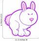 Cute Pink and White Bunny Wall Decal