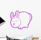 Cute Pink Bunny 12 Wall Decal