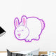 Cute Pink Bunny 12 Wall Decal