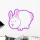 Cute Pink Bunny 12 Wall Decal