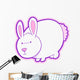 Cute Pink Bunny 12 Wall Decal