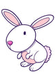 White Bunny 0014 Wall Decal