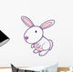 White Bunny 0014 Wall Decal
