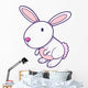 White Bunny 0014 Wall Decal