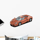 Orange Sports Car Wall Decal