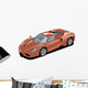Orange Sports Car Wall Decal