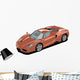 Orange Sports Car Wall Decal