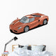 Orange Sports Car Wall Decal