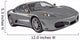 Dark Silver Sports Car Wall Decal