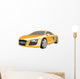 Yellow Sports Car Side Wall Decal