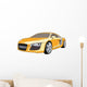 Yellow Sports Car Side Wall Decal