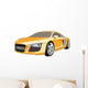 Yellow Sports Car Side Wall Decal