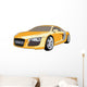 Yellow Sports Car Side Wall Decal